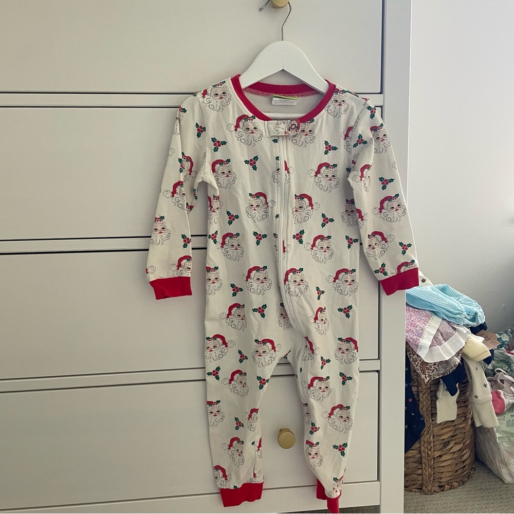 Classic Whimsy Santa Face One Piece Zip Size 3T